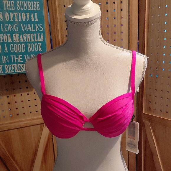 a.ch'e Other - a.ch’e Hot Pink Underwire Bikini Top NWT 32C 34B 36A Barbiecore Swim